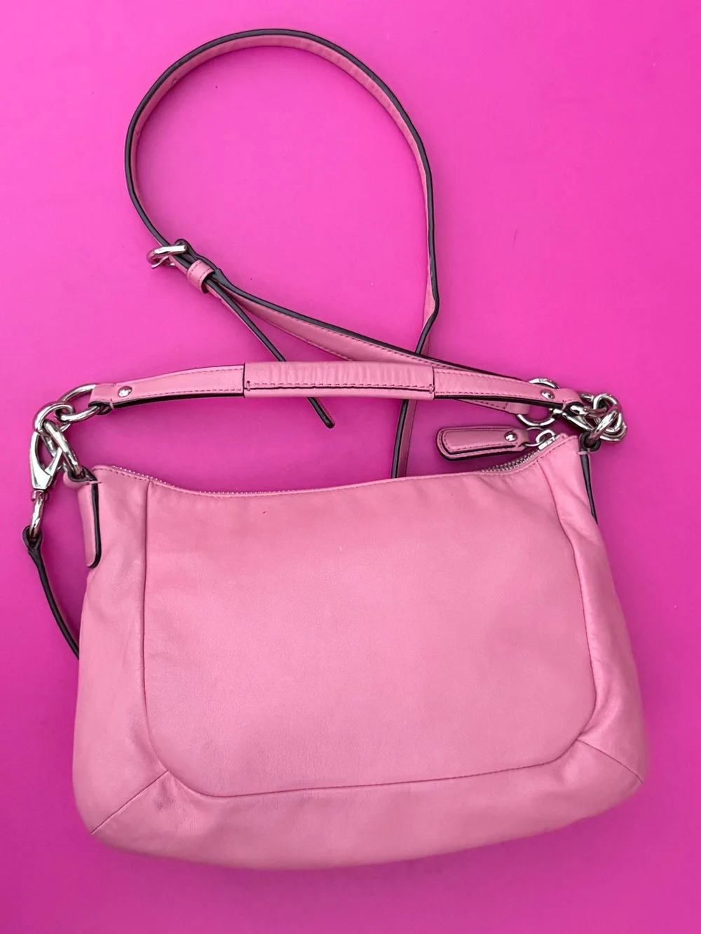 Coach Kristin Pink Leather East-West Crossbody Bag F22308 Pristine Y2K Bubblegum